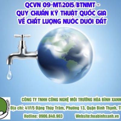 QCVN 09 MT - 2015/BTNMT - Quy chuẩn kỹ thuật quốc gia về chất lượng nước dưới đất